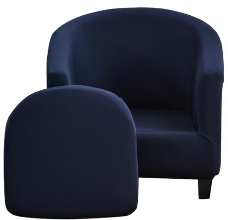 Meigeh Sesselbezug Schonbezug für Clubsessel Tullsta Sesselschoner Sesselhusse Sesselüberwurf Cocktailsessel Schonbezüge Stretch Tibetisches Blau