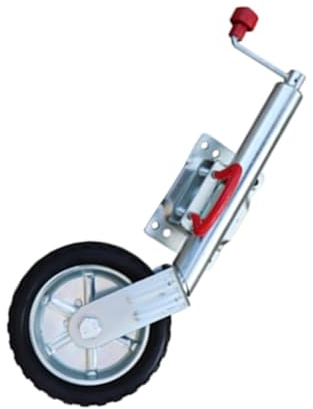QICBYING Stützrad Anhänger - Anhängerstützen Abstellstützen, Klappbare Stützrad Stütze, Schwerlast-Stützrad für Anhänger, 900 kg Tragfähigkeit, 24 cm Höhe, für Boot, Wohnmobil, Yacht, Wohnwagen