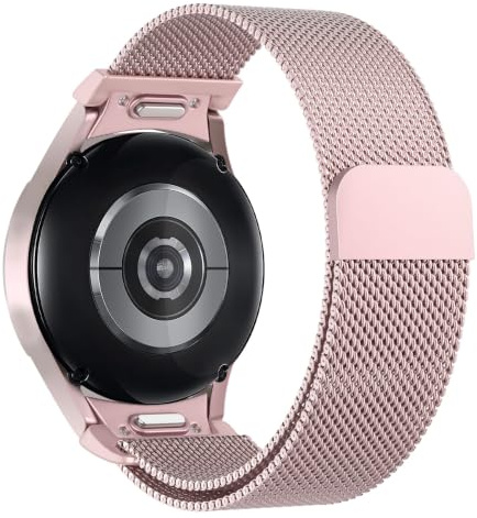 Astorgos Magnet Armband Kompatibel mit Samsung Galaxy Watch 7/6/5/4 40/44mm | für Watch 6/4 Classic 43mm/47mm/5 Pro/FE, Ein Klick, Metallgeflecht, Edelstahlarmband ohne Lücken, für Herren und Damen