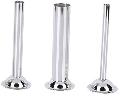 FUNOMOCYA 3pcs Stainless Steel Sausage Filler Tube Sturdy Meat Filling Funnel for Homemade Sausage and Ground Beef Stuffing