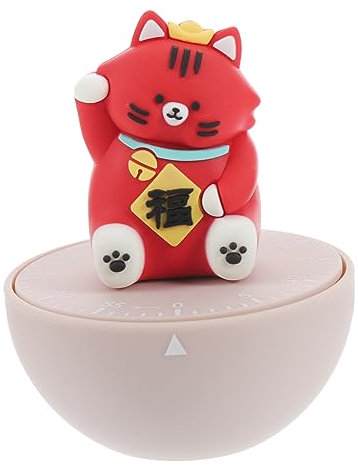ABOOFAN 4pcs Mechanical Kitchen Timer for Boys and Girls Food Timer Cat Manual Baking Tool Simple Countdown