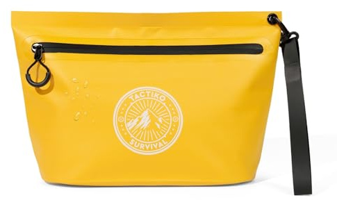 1 Pack Tactiko 3L Heavy-Duty Zipper Pouch – Splash-Resistant Gear Organizer | Camping, hiking, travel, prepping, tools; 500D PVC tarpaulin, welded seams; blocks rain, sand, mud & dust, not submersible