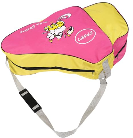 JUMPLAWN Tragbarer Rollschuhhalter Rucksack Mit Rollen Rucksack Für Inline-Skates Schlittschuhtaschen Rollschuhe Damen Tasche Für Eiskunstlauf Skaterschuhe Skate Schuh Tasche Rosa Oxford