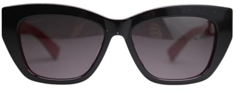 GUCCI Damen-Sonnenbrille, recycelt, GG1844SA-004 55, Schwarz, 55