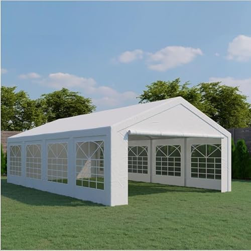 Magna One 4x8 m Partyzelt Pavillon Festzelt SMART PE Plane Wasserdicht UV Schutz Gartenzelt weiß