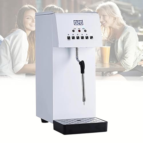 WDDEYYDS Espumador de Vapor Comercial con Llenado Automático de Agua | Sistemas de Espumado Automático de Calidad Profesional – Capacidad de 6L, Tubo De Vapor de 360°, Calentamiento Rápido