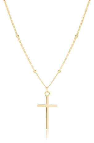 SLUYNZ Solid 925 Sterling Silber Kreuz Kette Halskette für Damen Mädchen Kreuz Anhänger Halskette