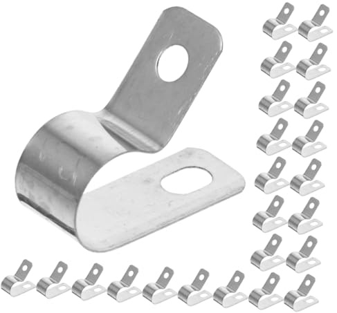 DOITOOL Clip Per Cavi Elettrici in Acciaio Inox, Morsetti Per Cablaggio Da Parete, 50 Pezzi Per Gestione Cavi Sicura e Organizzata, Installazione Rapida Per Uso Domestico e Professionale