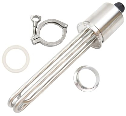 Élément Chauffant De L'eau En Acier Inoxydable 9KW, Thermoplongeur Électrique À Trois Pinces 2 (OD64mm) Chauffage sûr et efficace(Heater Clamp Set)