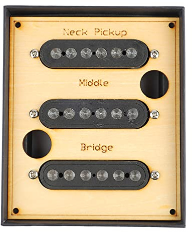 Guitar Pickup Set Noiseless, Single Coil Pickup Für Elektrische Akustische Gitarren, Schwarz - Hohe Dynamik, Starke Abschirmung, Für Gitarren Mit Schallloch