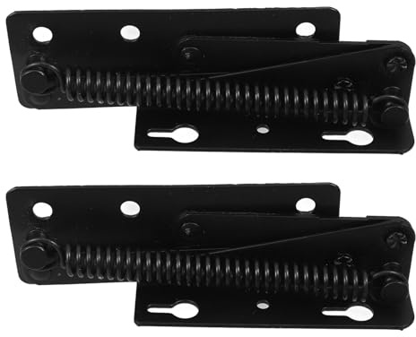 Ipetboom 1 Pair 85-Degree Symmetrical Spring Loaded Hinges for Lift Up Cabinet Doors, Vertical Folding Sofa and Wooden Box Door Spring Supports
