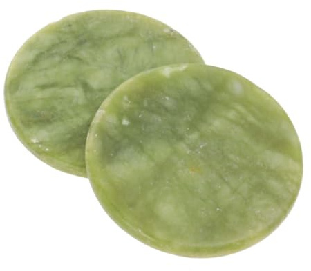 Almohadilla para Extensiones de Pestañas de Jade Redonda, 2 Piezas | Verde Claro, Mantiene el Adhesivo y Ayuda a Evitar Secado Rápido, Formato Práctico para Paleta