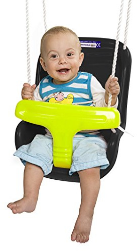 Hörby Bruk 4021 Babyschaukel (Babysitz, extra hohe Lehne, geeignet für Jede Schaukel 45 x 36 x 38 cm, schwarz)