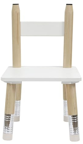 HOME DECO KIDS HD6740 bord och 2 stolar, barnmöbel, vit-trä-fushia, 55 x 42 x 55 cm