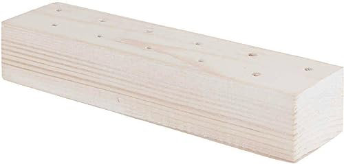 Support en bois pour fleurs sèchées - Blanc shabby chic - 21 x 4 x 5 cm