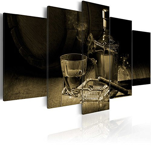 B&D XXL - Akustikbild 225x112 cm Bilder mit Akustikschaumstoff Hochleistungsschallabsorber Schallschutz Leinwandbild XXL 5 tlg Wandbild j-A-0058-b-o