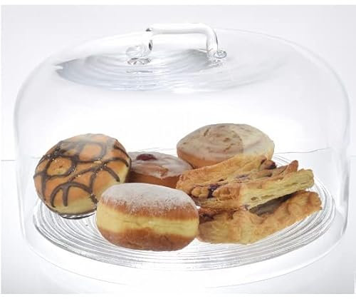 EMH Handgefertigte Glasvitrine Glocke mit Griff hoch 19,5 cm x 31 cm