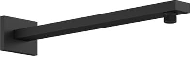 CHRIS BERGEN Brausearm, Wandarm, Duscharm, Länge: 380 mm, aus Messing, in Schwarz matt