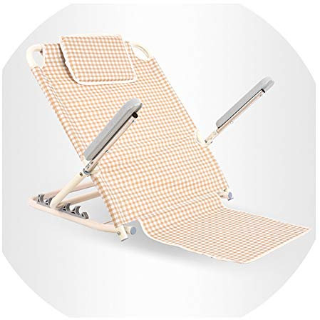 Verstellbare Rückenlehne, mehrfach abgewinkelte Rückenstütze, Sit-up-Bett-Rückenlehne mit Kopfstütze, Lendenwirbelstütze, Betten, Schlafzimmer-Hilfsmittel, Zubehör (Color : Beige, Size : B) (Beig
