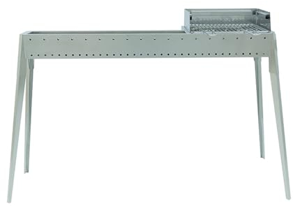 Briconess.com Barbecue in Acciaio Inox per arrosticini con griglia per carni Spiedo Grill El Gaucho