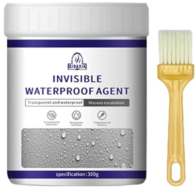 Qooloo Agent Anti-Fuite Étanche 300g, Liquide Étanchéité Transparent, Waterproof Anti-Leakage Agent, Réparation des Murs, Agent Anti-Fuite Pour Salle de Bain, Toilettes, Carrelage, Murs, Toit