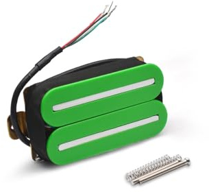 ROZILO Green Bridge Tonabnehmer Dual Hot Rail Humbucker Tonabnehmer Keramik Tonabnehmer mit 57 mm Stahlstange