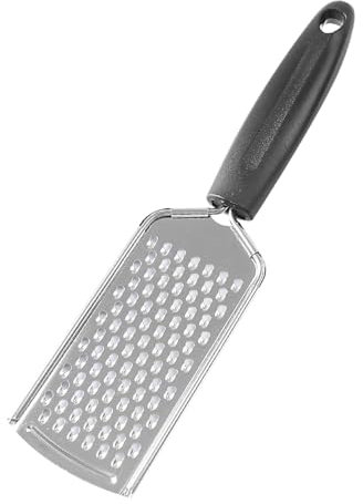 Tiamorph Stainless Steel Hand Grater with Handle, Cheese, Chocolate, Nuts, Ginger, Garlic, Lemon, Lime Grater, Dishwasher Safe, Silver
