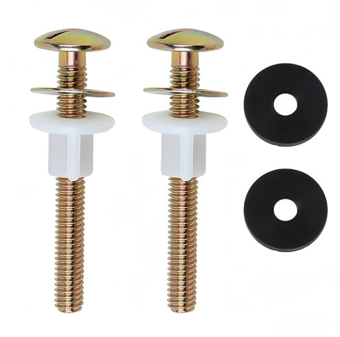 2 Pièces Vis pour Siège de Toilette, Universel Vis de Fixation du Couvercle des WC, Abattant WC à Charnière Fixations