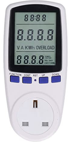 ANKROYU Power Meter Plug, ABS Electricity Usage Metering Monitor, Smart Plug Power Meter for Metering