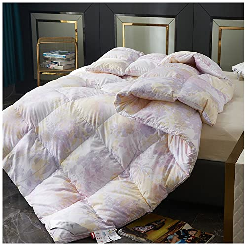Lussuosa coperta invernale in 95% piuma d'oca bianca, per letto king e queen size, diverse opzioni di colore, ideale per la stagione fredda, 200 x 230 cm, leggera e accogliente, riempitivo di alta