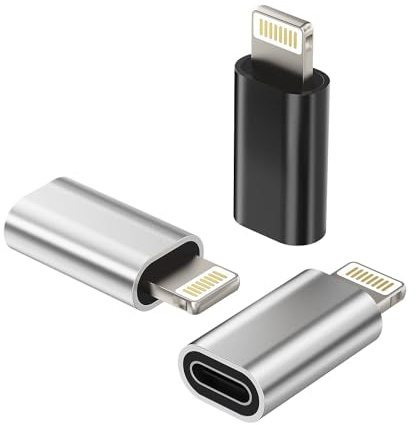 Kefiany USB C Buchse auf Lightning Stecker (3 Pack) für Apple iPhone iPad Kabel Type-C Jack Schnellladung Adapter Ladegerät Adapter Typ Buchse Kabel Konverter