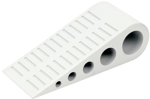 Optish 4,8 cm robuster Türstopper, Gummi-Türstopper, Türstopper für die Unterseite der Tür, großer Türstopper-Keil für Zuhause, Büro, Schule (weiß)