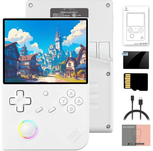 Meiurlex RG40XXV Retro Spielkonsole 64 GB mit 5000 Spielen, 4,0 Zoll IPS ARM Cortex-A53 Linux 64-Bit System Handheld Arcade Gaming Emulator unterstützung 5G WiFi Bluetooth