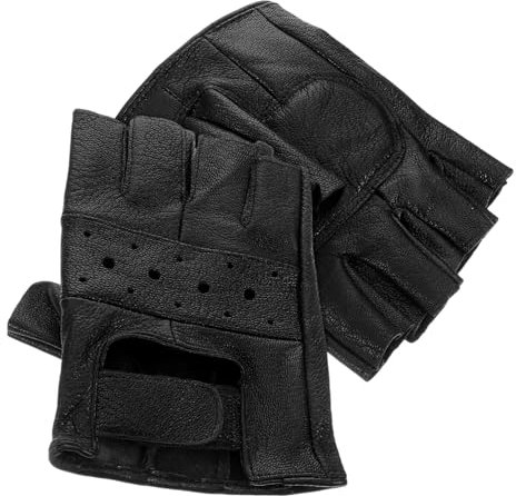 HONMEET Halbfinger Sporthandschuhe Für Herren Outdoor Fahrradhandschuhe Lederhandschuhe Für Motorradfahren Fitness Training Handschuhe Atmungsaktiv Und Langlebig