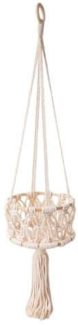 Boho Decor Hanging Plant Holder, Wall Hanging Cotton Baskets, 1/2/3 Tier Decorative Hanging Baskets for Wall, Nursery Wall Basket Cotton Rope Hanging Fruit Basket, Indoor Planter
