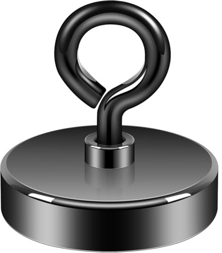 Neosmuk Schwarz Magnet Stark, 100kg Groß Sehr Starker Magnete, Super Neodym Großer Magnet,Hochleistungsmagnet Ideal für Magnete Fischen.