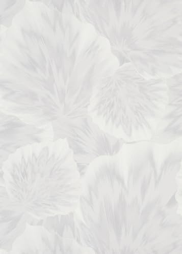 Erismann Vlies Tapete Design Blätter Motiv Floral weiß grau metallic glanz 10402-01 Spotlight 2