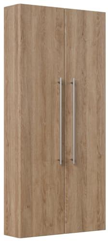 Hochschrank Slimline nur 20cm Tief (BxH) 70x150 cm Farbe Eiche hell