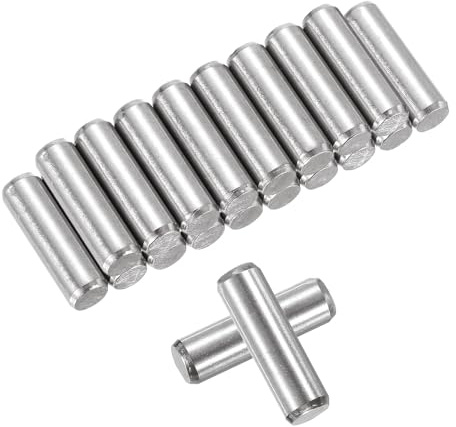 QUARKZMAN 25 Stück 6mm x 20mm Regalbodenträger, Regalstifte Zylinderstift, Verstellbare Regalbodenhalter Bodenträger Edelstahl Silber (0,23 x 0,78 Zoll)