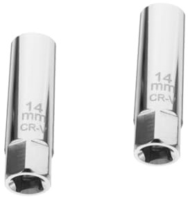 TOPPERFUN 2piezas Vaso para Bujías Diseño Ultra Delgado y Magnético Herramienta De Extracción De Bujías para Reparación Automotriz Compatible La Mayoría De Vehículos