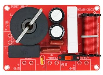 SHOOYIO Divisor de frecuencia de altavoces altos de 3 vías, divisor de sonido, placa de circuito para altavoces de cine en casa, divisor de frecuencia de sonido