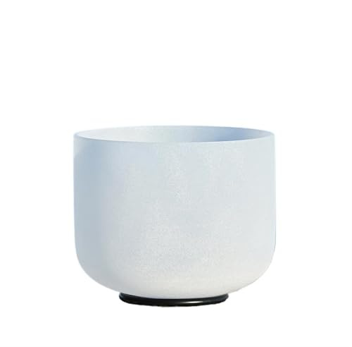 Campana tibetana in cristallo di quarzo smerigliato bianco da 8 pollici 440/432HZ for la meditazione yoga curativa con il martello gratuito Ciotola di cristallo cantante(432Hz Note C)