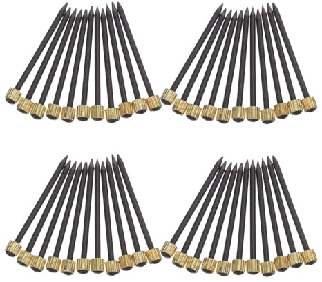 KOMBIUDA 50 Pezzi 50 Chiodi per Cornici con Testa in Ottone Nero, Chiodi da Parete Resistenti per Cartongesso e Legno, Kit con Scatola Portaoggetti per Appendere Quadri e Opere D’Arte,