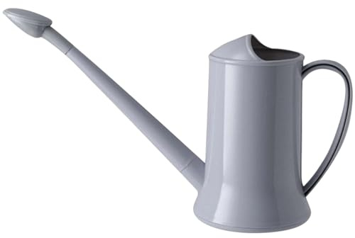 Annaffiatoio per interni 2L 2 modalità di spruzzo Annaffiatoio piccolo con beccuccio lungo rimovibile e soffione doccia in plastica da giardino per piante da interno ed esterno Fiore Bonsai Grigio, W