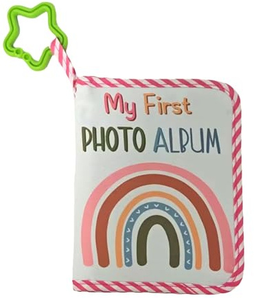Libro dei ricordi del bambino del tessuto colorato sicuro panno di archiviazione per i neonati, album di souvenir arcobaleno neonato album arcobaleno libro dei ricordi del bambino