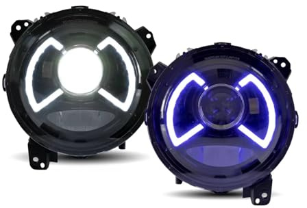 Conjunto Faro Principal Compatible Con Para Wrangler 2018 2019 2020 2021 2022 2023 2024 Luces De Coche Proyector De Faros Delanteros Luz De Circulación Diurna