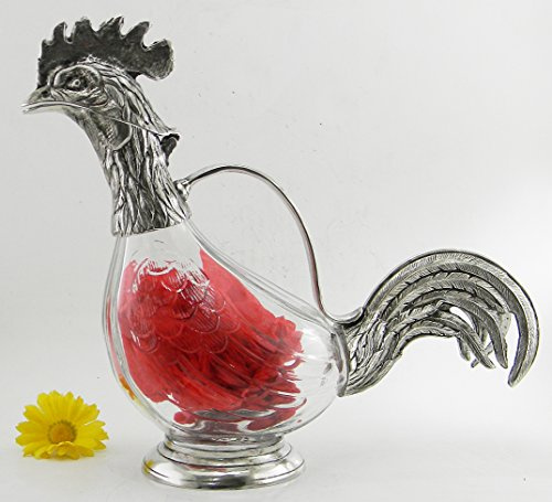 Weinkaraffe aus Glas und Zinn geblasen. von großer Bedeutung. durch italienische Handwerkskunst me.qualità gemacht