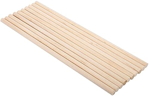 10pcs 30cm lungo Bastoncini di fai da te artigianale in legno bastoni piccoli bastoncini da costruzione in legno(8MM*30CM)