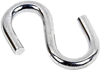 DOJA Industrial | S Shaped Hook | M5 | Pack 25 | Galvanized Steel | Heavy Duty Hooks for Hanging Tools, Kitchen Utensil Butchers | Bathroom Bedroom Office Wardrobe Hooks for Hanging Clothes