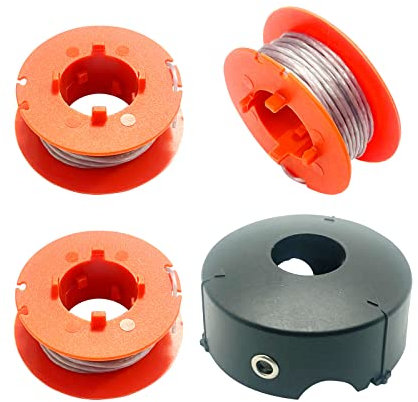 F016800175 Strimmer Spool Replacement for Bosch ART 23 26 30 Combitrim Easytrim Strimmer, Grass Trimmer Pro-Tap Automatic Spool Line 8M with F016L71088 Cover (3 spools + 1cover)